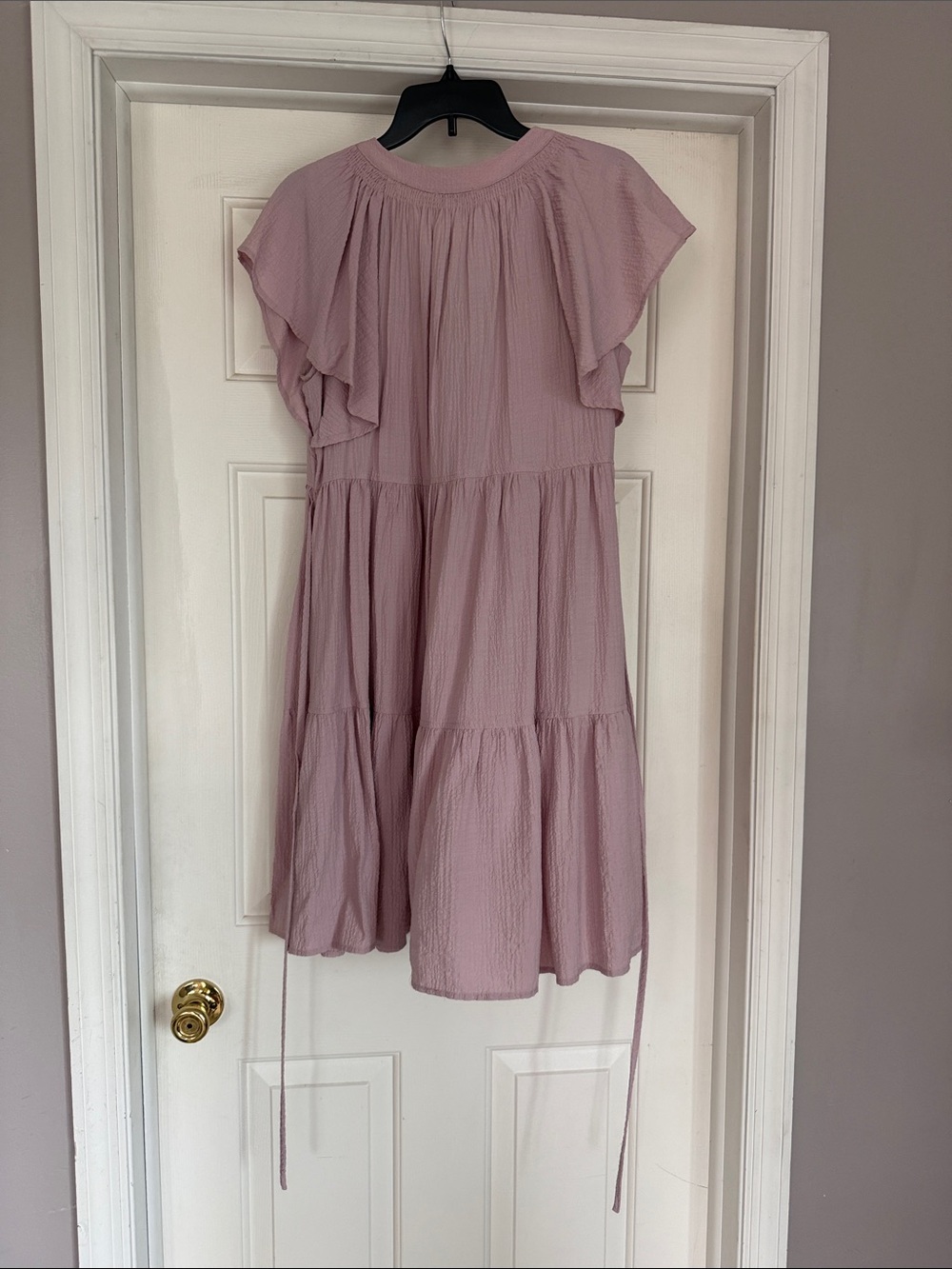 Calvin Klein Mauve Tiered Babydoll Dress - Picture 2 of 2